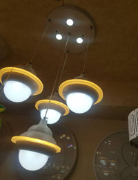 Dining Dropping Light With 4" Set Bulb Handles