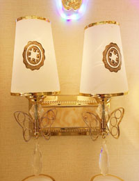 Wall Bracket Double Butterfly Design Made Of Gold Handle Light Screw 15Wts - 20Wts 